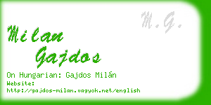 milan gajdos business card